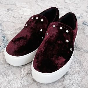 Rebecca Minkoff Noelle Stud Velvet Sneakers 7.5